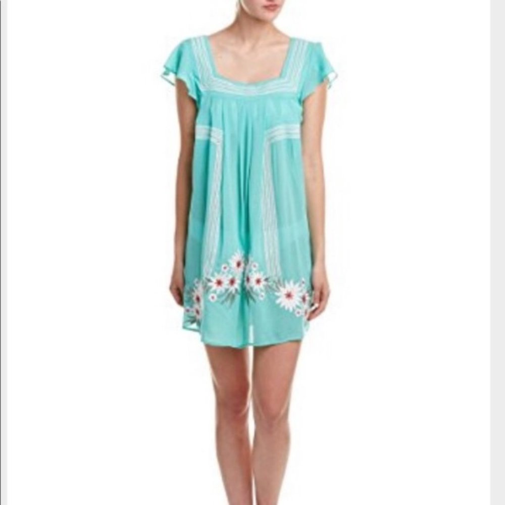 Shoshanna flowered swim coverup dress - Size M